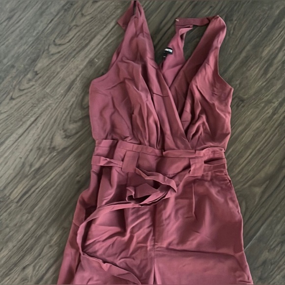 Dusty Rose Pink Mauve Dressy Jumpsuit Romper Express - Picture 2 of 8
